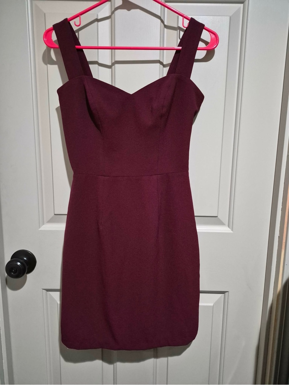 Dress the Population Burgundy Square-Neck Mini Dress
